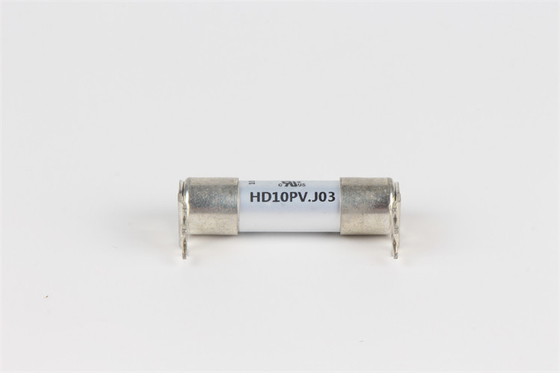 10x38mm सिरेमिक फ्यूज हाई वोल्टेज HD10D.J03 सोल्डर प्लेट माउंट फ्यूज UL प्रमाणित चीन में निर्मित