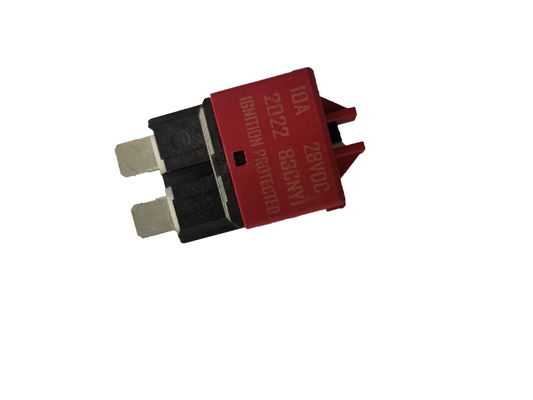 लाल रीसेट करने योग्य सर्किट ब्रेकर ब्लेड फ्यूज 28VDC 5A रेटेड वर्तमान